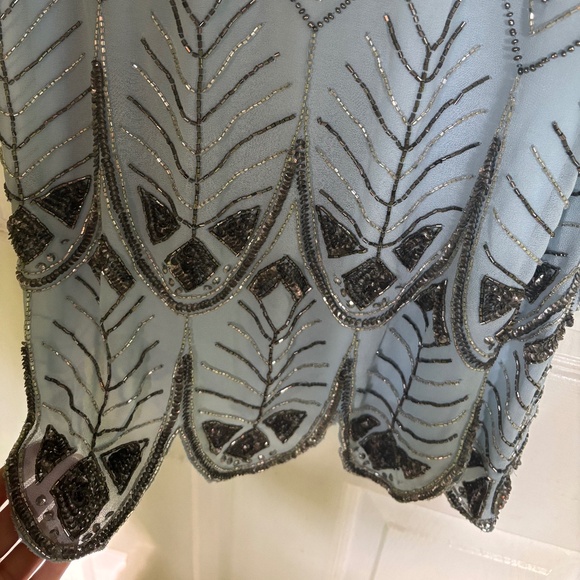 Blue Flapper 20s Style Dress - Picture 4 of 15